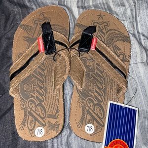 Men’s Budweiser flip flops